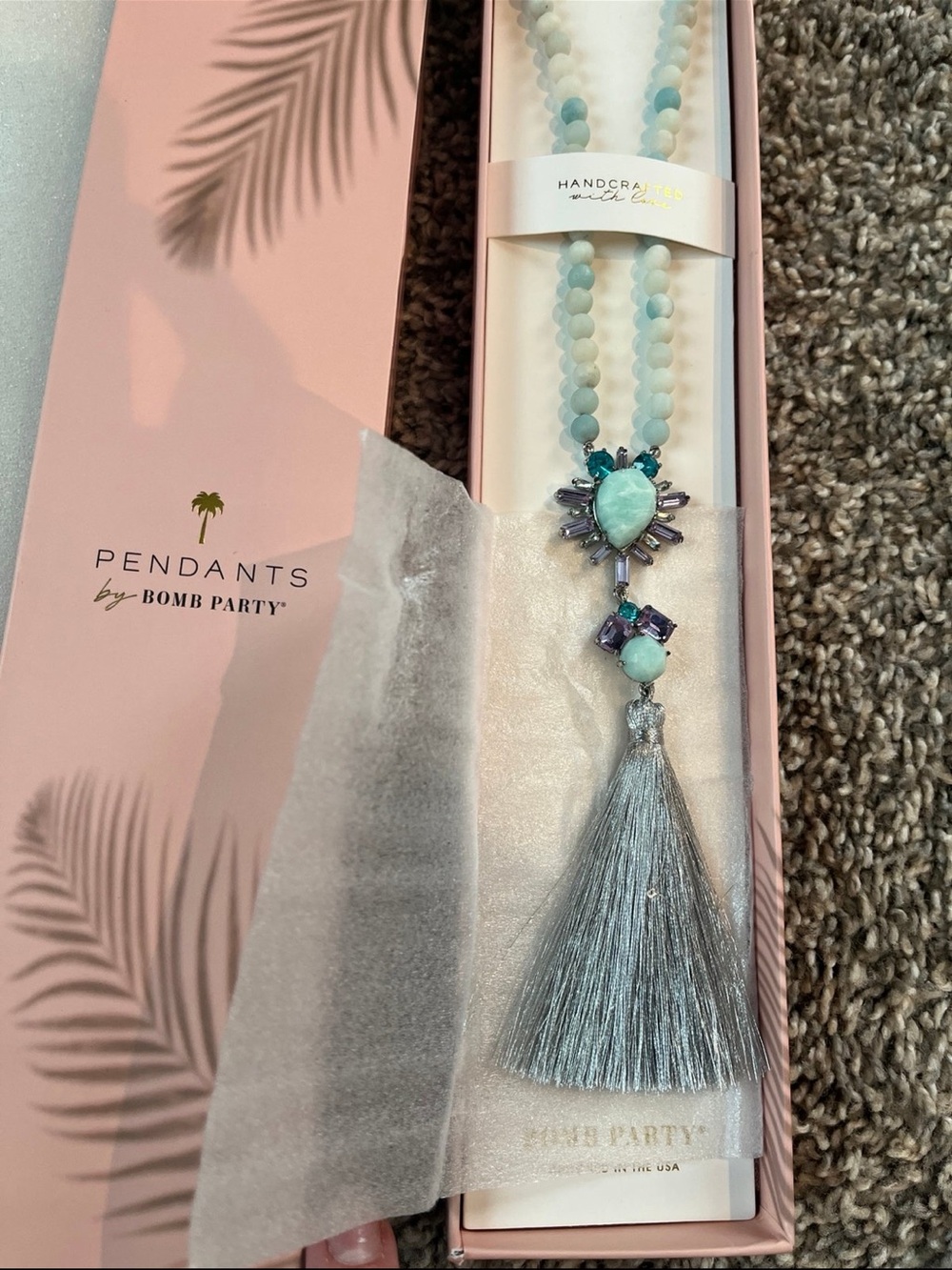 Pendants by bomb party tassel necklace
